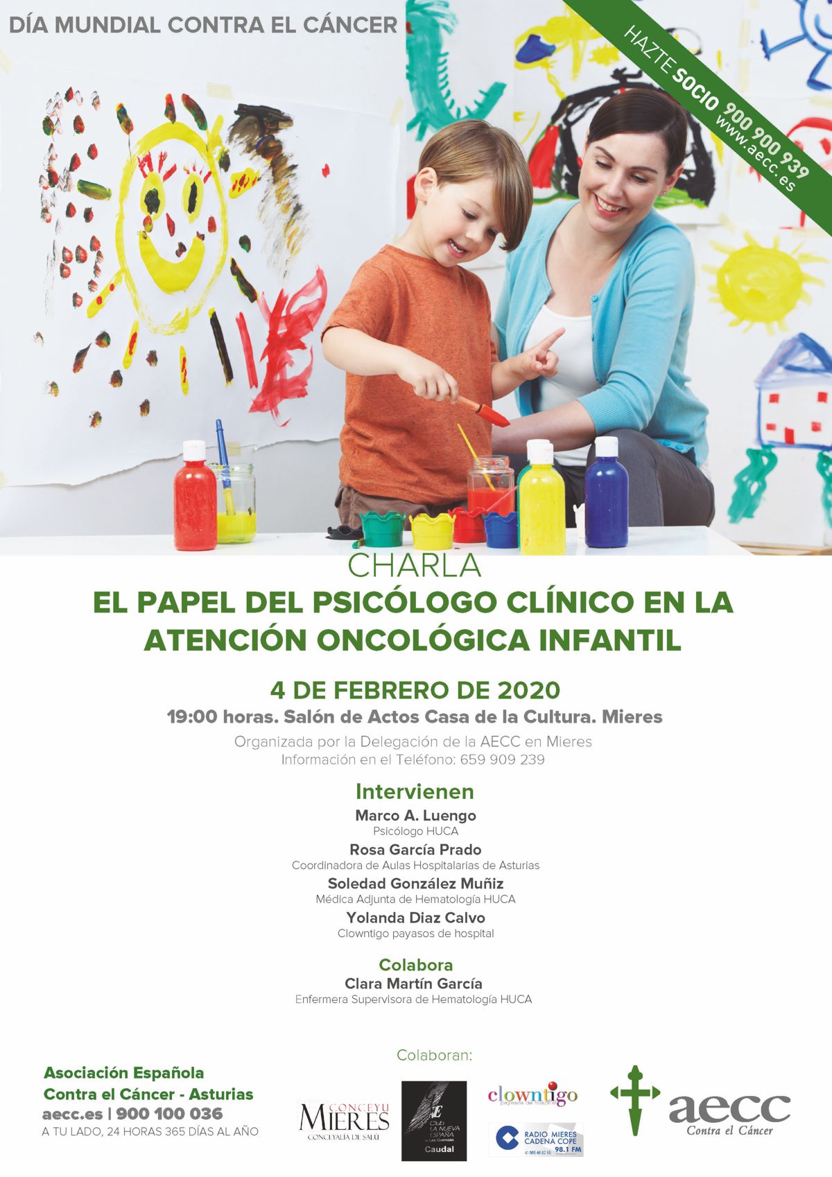 Charla Coloquio Especial Dia Mundial Contra El Cancer El Papel Del Psicologo Clinico En La Atencion Oncologica Infantil Ayuntamiento De Mieres