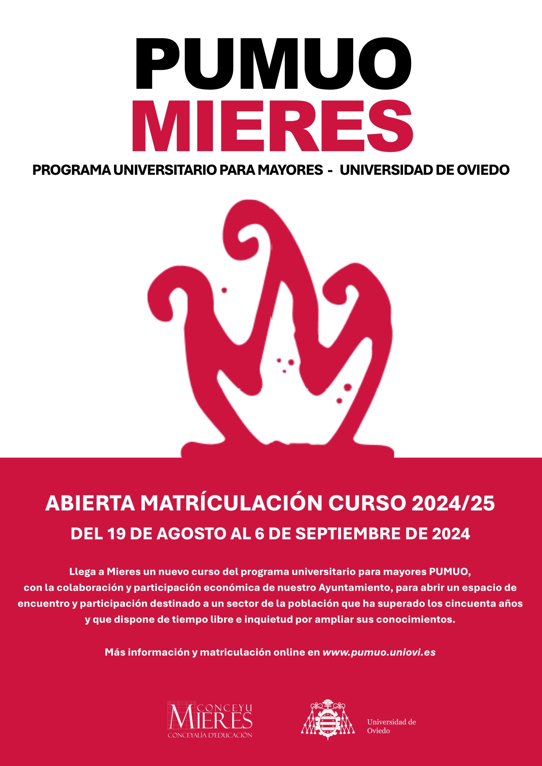 Cartel Matriculacion PUMUO Mieres