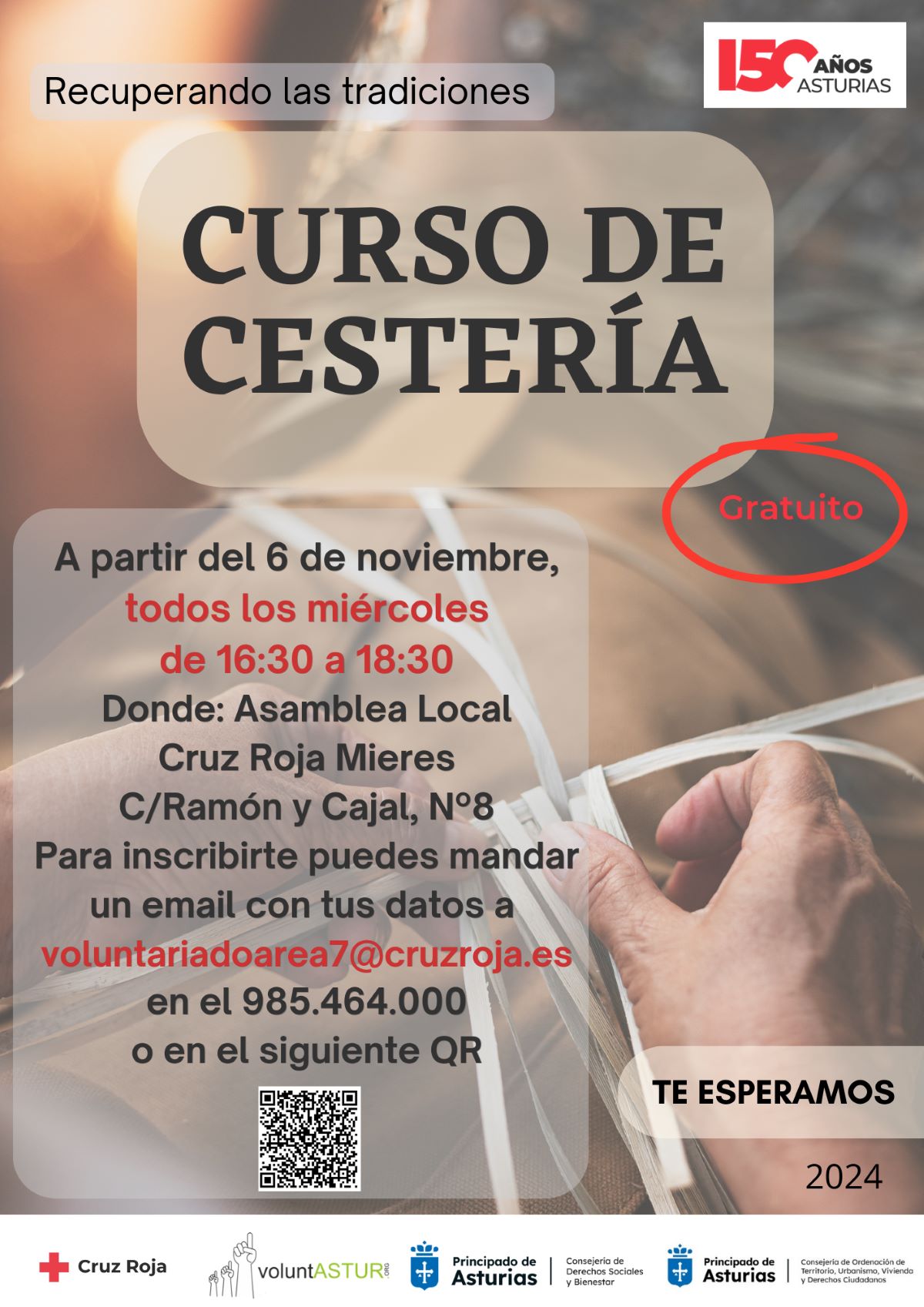 Curso Cesteria Cruz Roja Mieres 2024