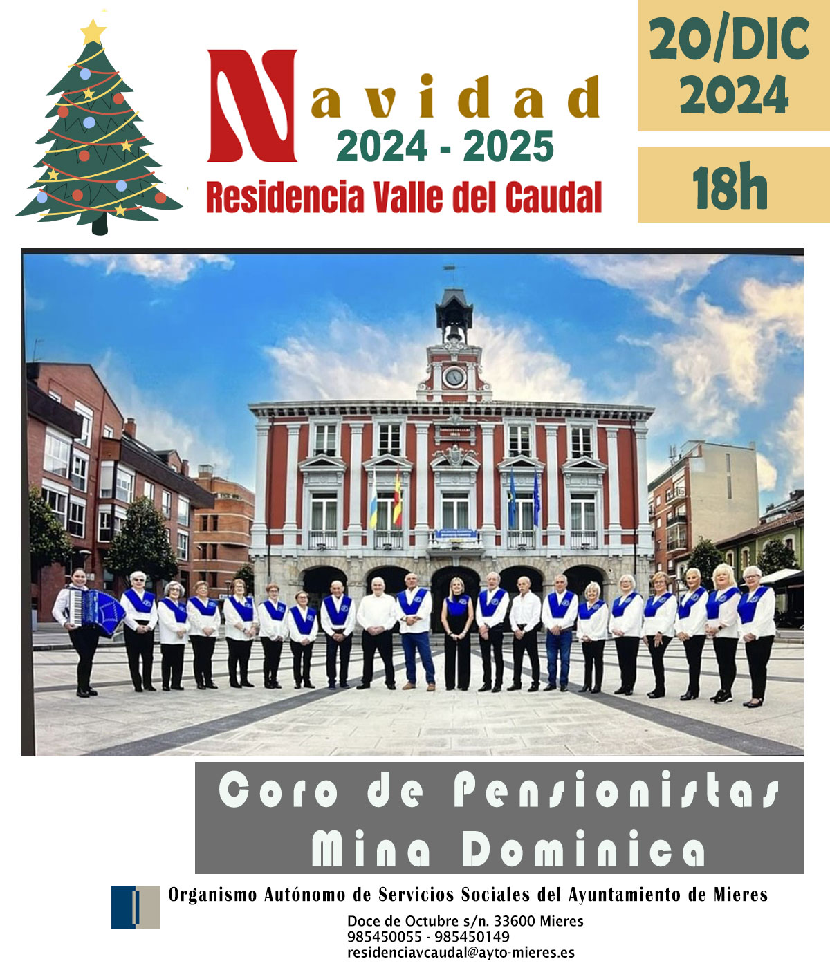 076 Cartel Navidad 2024 Coro De Pensionistas Mina Dominica